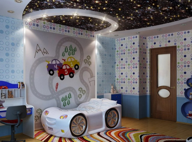 defrance натяжные потолки звездное небо в детской комнате